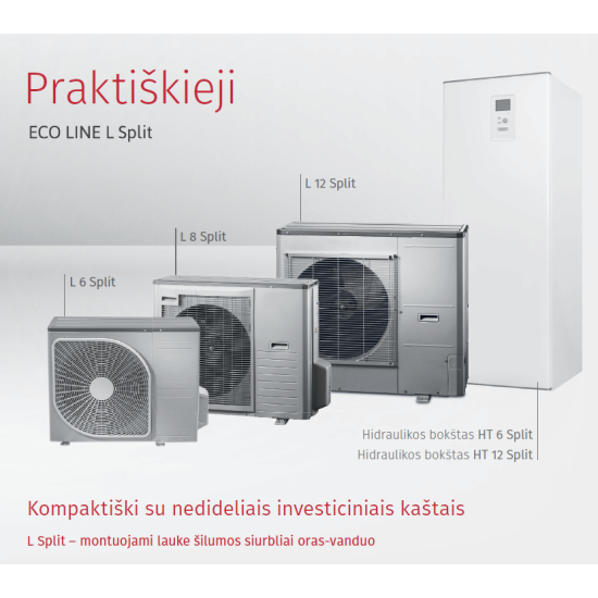 Šilumos siurblys Alpha innotec Eco line L12 Split - HT 12 / 9-12 kW